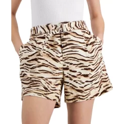 Wholesale 😉 INC International Concepts 👩 Women's High Rise Animal Print Belted Short, Created For Macy's Talia Tiger 🥰 -International Concepts Sales unnamed file 444