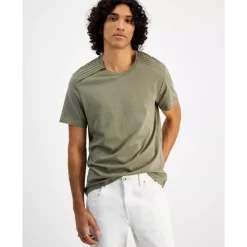 Discount 🥰 INC International Concepts I.N.C. International Concepts® Men's Zip T-Shirt, Created For Macy's Green Tea Leaf 🔔 -International Concepts Sales unnamed file 448
