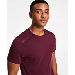 Discount 🥰 INC International Concepts I.N.C. International Concepts® Men's Zip T-Shirt, Created For Macy's Green Tea Leaf 🔔 -International Concepts Sales unnamed file 451