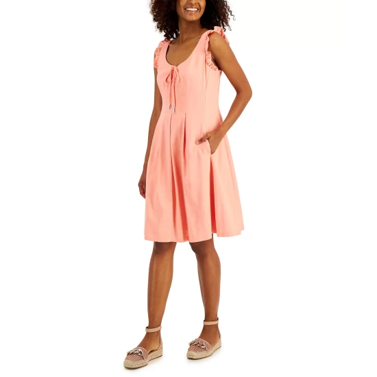 Coupon โญ INC International Concepts ๐ฉ Women's Tie Detail Fit & Flare ๐ Dress, Created For Macy's Coral Punch ๐ 4 Coupon โญ INC International Concepts ๐ฉ Women's Tie Detail Fit & Flare ๐ Dress, Created For Macy's Coral Punch ๐ - Image 2