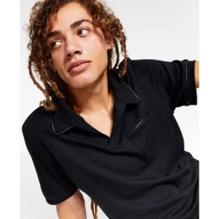 Coupon 🎉 INC International Concepts I.N.C. International Concepts® Men's Regular-Fit Pocket Polo 👕 Shirt With Faux-Leather Trim, Created For Macy's White Pure 🤩 -International Concepts Sales unnamed file 492