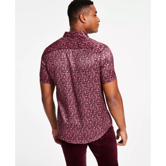 Hot Sale π INC International Concepts Men's James Regular-Fit Floral Ditsy-Print π Shirt, Created For Macy's Port π 6 Hot Sale π INC International Concepts Men's James Regular-Fit Floral Ditsy-Print π Shirt, Created For Macy's Port π - Image 4