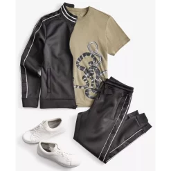 Best Sale 👏 INC International Concepts Men's Classic-Fit Paisley Long-Sleeve T-Shirt, Created For Macy's Deep Black 🥰 -International Concepts Sales unnamed file 520