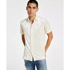 Brand new 👏 INC International Concepts Men's Classic-Fit Crushed Velvet Button-Down 👕 Shirt, Created For Macy's Port 🎁 -International Concepts Sales unnamed file 552