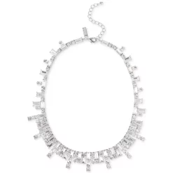 New ✨ INC International Concepts Silver-Tone Mixed Crystal All-Around Statement Necklace, 17 + 3 Extender, Created For Macy's ❤️ -International Concepts Sales unnamed file 596