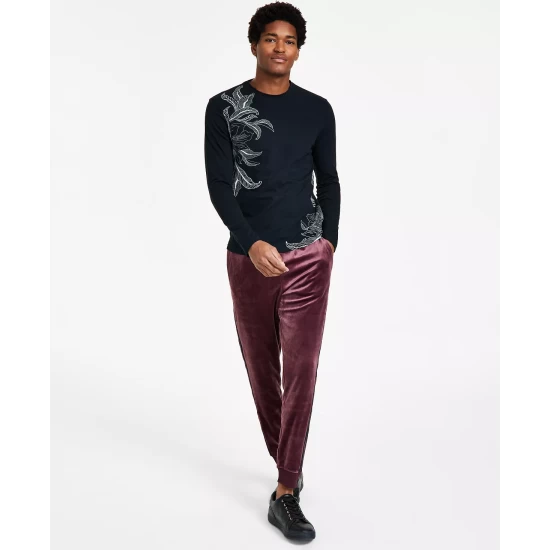 Buy π INC International Concepts Men's Jordan Classic-Fit Long-Sleeve Drawn Leaf Print T-Shirt, Created For Macy's Deep Black βοΈ 6 Buy π INC International Concepts Men's Jordan Classic-Fit Long-Sleeve Drawn Leaf Print T-Shirt, Created For Macy's Deep Black βοΈ - Image 4