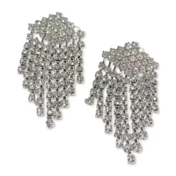 Brand new 😍 INC International Concepts Silver-Tone Rhinestone Chain Kite-Shape Drop Earrings, Created For Macy's 😉 -International Concepts Sales unnamed file 629