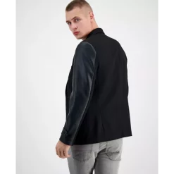 Budget π― INC International Concepts Men's Slim-Fit Pieced Mixed-Media Blazer With Faux-Leather Trim, Created For Macy's Deep Black π₯ 9 Budget π― INC International Concepts Men's Slim-Fit Pieced Mixed-Media Blazer With Faux-Leather Trim, Created For Macy's Deep Black π₯ -International Concepts Sales unnamed file 638