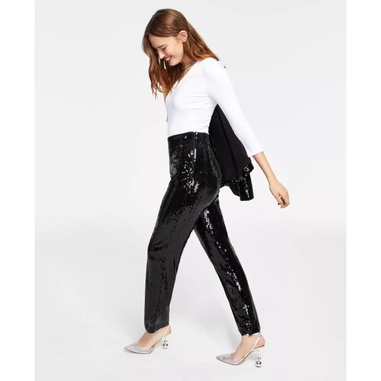 Coupon π INC International Concepts π© Women's Sequin Straight-Leg Pants, Created For Macy's Port π 7 Coupon π INC International Concepts π© Women's Sequin Straight-Leg Pants, Created For Macy's Port π - Image 5