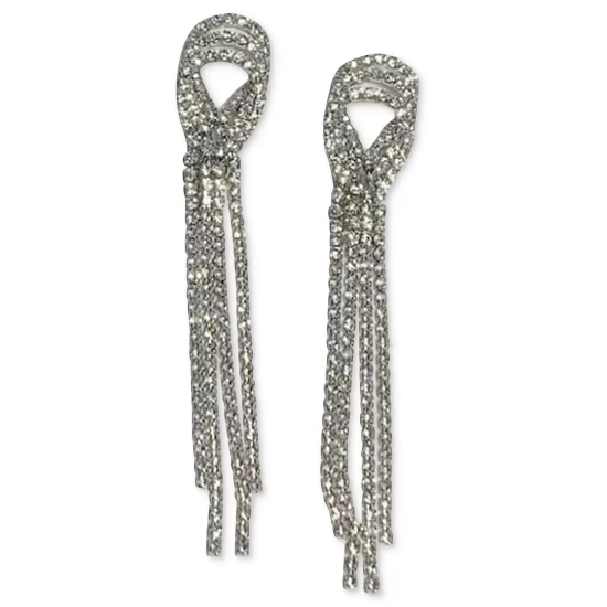 Buy ๐ INC International Concepts Silver-Tone Rhinestone Chain Statement Earrings, Created For Macy's ๐ 4 Buy ๐ INC International Concepts Silver-Tone Rhinestone Chain Statement Earrings, Created For Macy's ๐ - Image 2