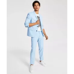 Best Sale 😍 INC International Concepts Men's Slim-Fit Stretch Linen Blend Suit Jacket, Created For Macy's Angel Falls 🔥 -International Concepts Sales unnamed file 673