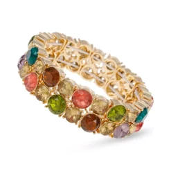 Cheapest 🌟 INC International Concepts Gold-Tone Multicolor Stone Double-Row Stretch Bracelet, Created For Macy's ✨ -International Concepts Sales unnamed file 712