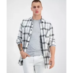 Coupon 😀 INC International Concepts Men's Classic-Fit Metallic Floral Jacquard Button-Down 👕 Shirt, Created For Macy's Deep Black ✨ -International Concepts Sales unnamed file 754