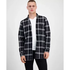 Coupon 😀 INC International Concepts Men's Classic-Fit Metallic Floral Jacquard Button-Down 👕 Shirt, Created For Macy's Deep Black ✨ -International Concepts Sales unnamed file 755