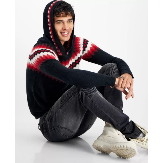 Best reviews of π INC International Concepts Men's Cashmere Geo-Stripe Hoodie, Created For Macy's Deep Black β 6 Best reviews of π INC International Concepts Men's Cashmere Geo-Stripe Hoodie, Created For Macy's Deep Black β - Image 4