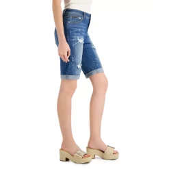 Best deal 🛒 INC International Concepts 👩 Women's Mid Rise Ripped Bermuda Shorts, Created For Macy's Medium Indigo ⌛ -International Concepts Sales unnamed file 807