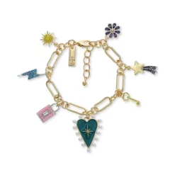 Budget 🌟 INC International Concepts Tri-Tone Mixed Stone Charm Bracelet, Created For Macy's Gold 🎉 -International Concepts Sales unnamed file 842