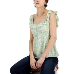 Cheap 👏 INC International Concepts 👩 Women's Ruffle-Trim Cami, Created For Macy's Petite Giselle ⭐ -International Concepts Sales unnamed file 878