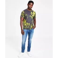 Hot Sale 😍 INC International Concepts I.N.C. International Concepts® Men's Regular-Fit Popover Western 👚 Shirt, Created For Macy's Deep Black 😍