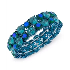Coupon 🌟 INC International Concepts Metallic Blue-Tone Color Mixed Stone Stretch Bracelet, Created For Macy's 🔥 -International Concepts Sales unnamed file 942
